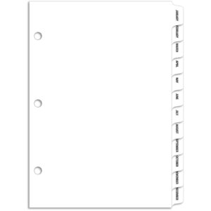 Month Divider for Color-Code Ring Book (Jan.-Dec.)