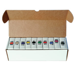White Dispenser Box for Color Code Rolls, Holds 10 Rolls, Qty. 1