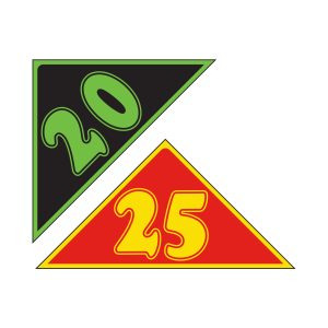 Vinyl Angle Year Window Stickers